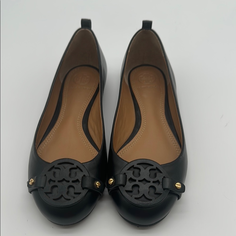Tory Burch Black Leather Women's Flats